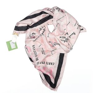 Pink and Black Women's Scarf